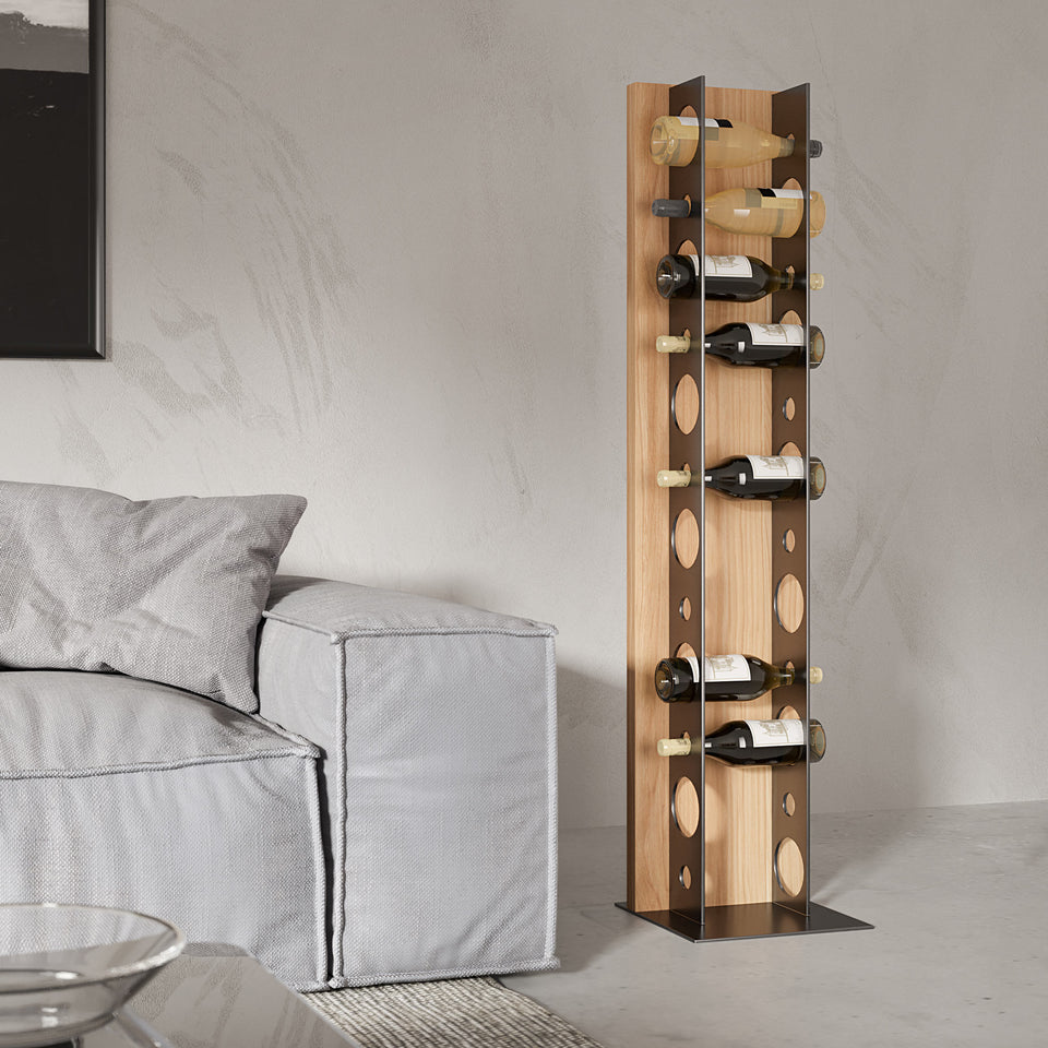 Portabottiglie da parete industrial design