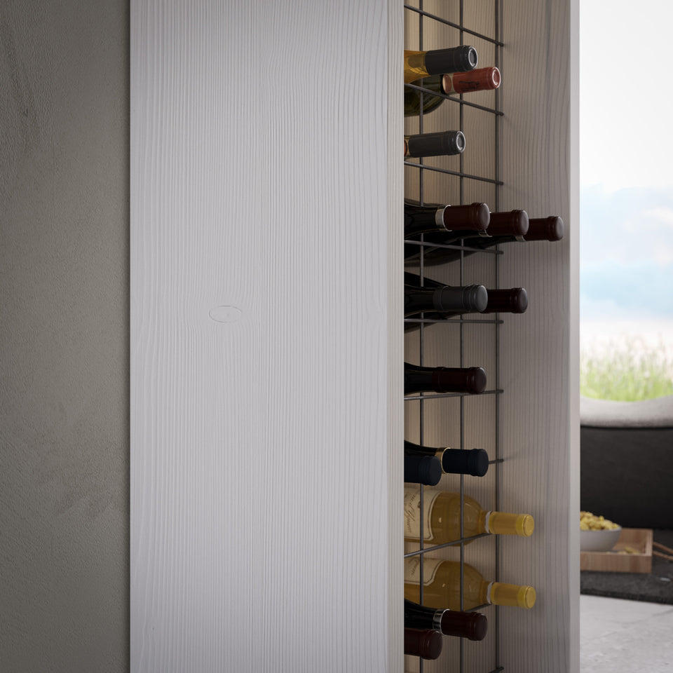 Portabottiglie in legno con led