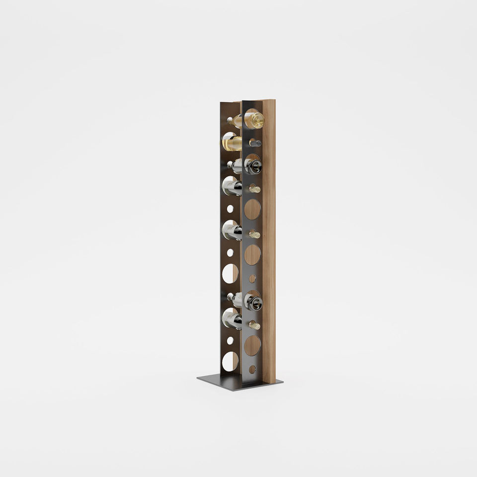 Portabottiglie da parete industrial design