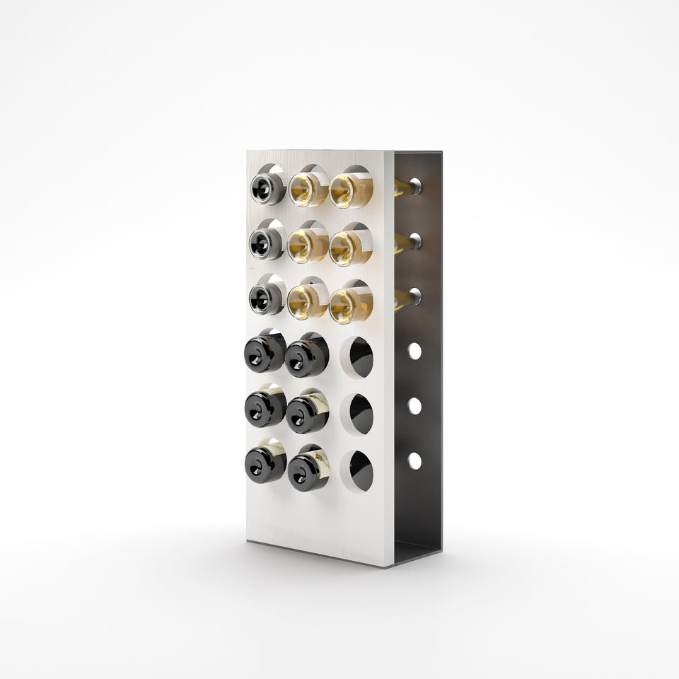 Portavino industrial design bianco