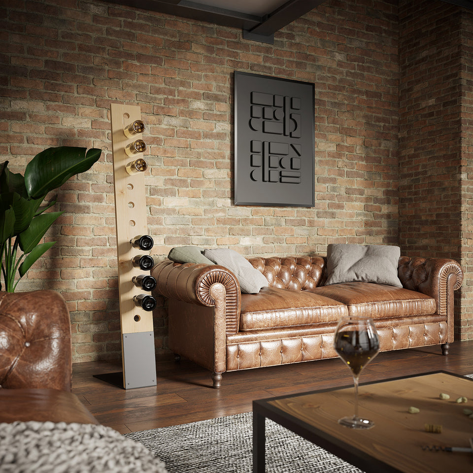 Portabottiglie da terra in legno