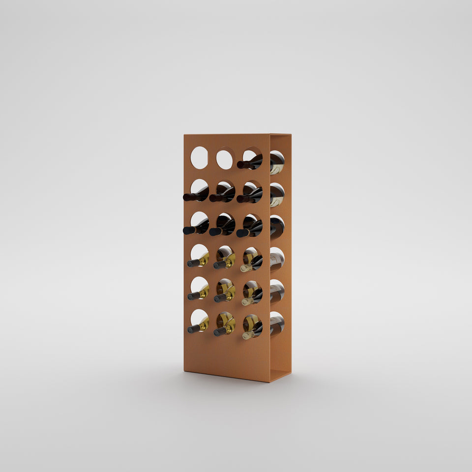 Portabottiglie design in ferro ruggine