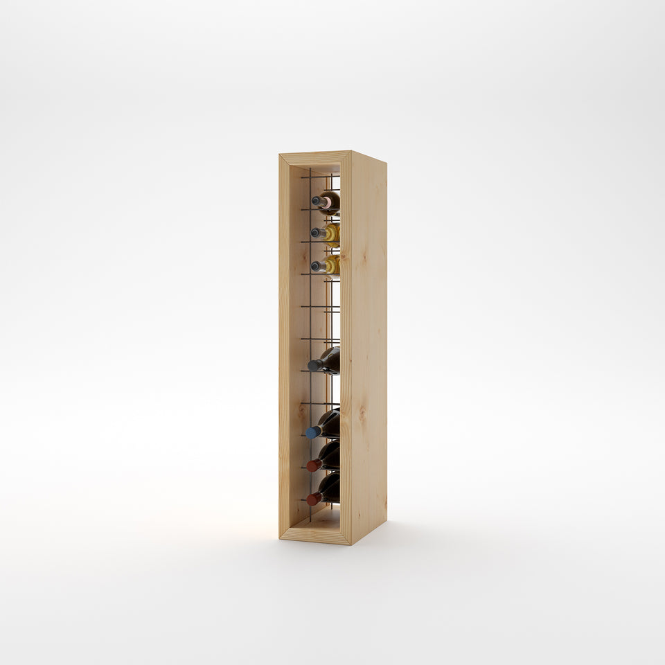 Portabottiglie vino in legno e ferro – Doopy Design