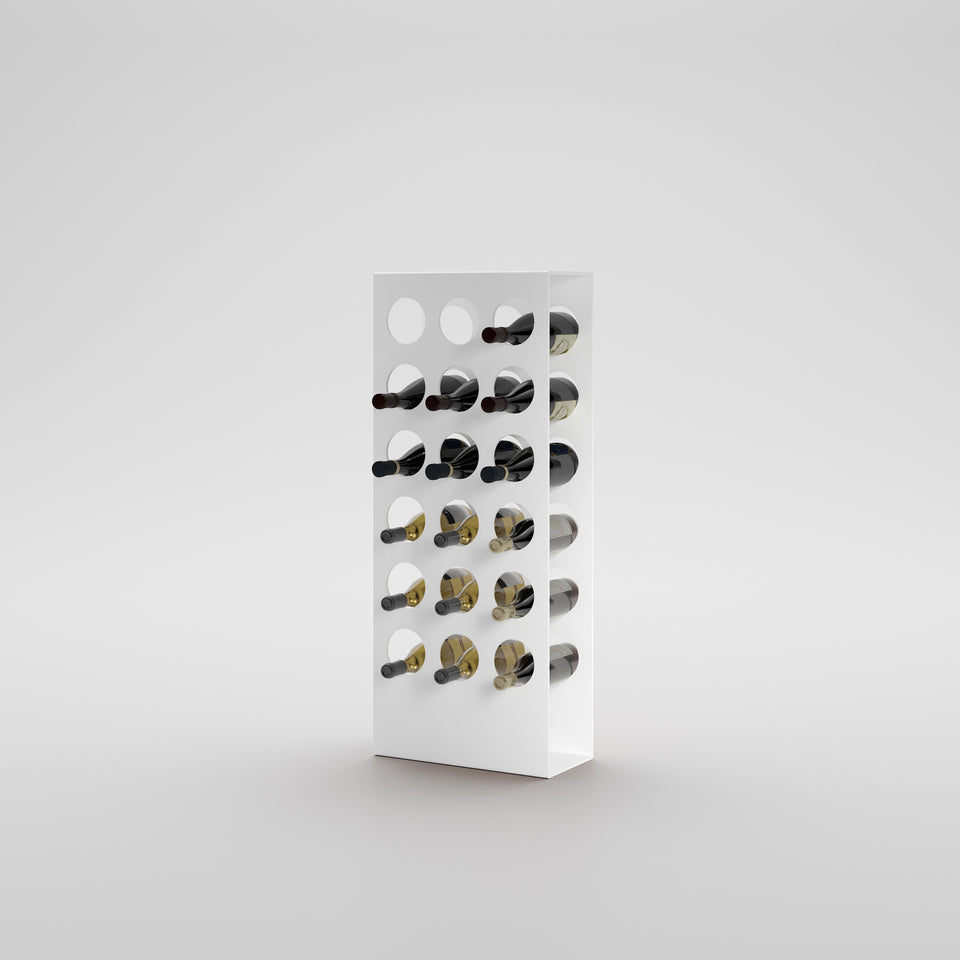 Portabottiglie design in ferro bianco
